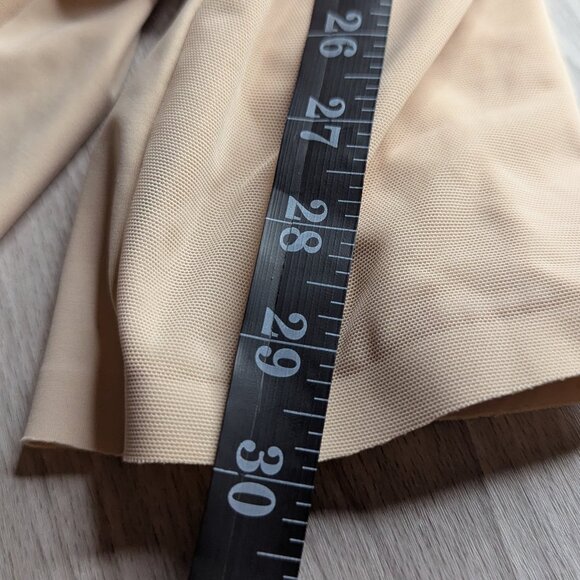 Assets Red Hot Label by Spanx Beige Shapewear Open Bust Bodysuit Size Medium - Picture 13 of 13